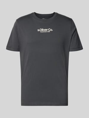 męski t-shirt o kroju regular fit z czystej bawełny Shop The Look MANNEQUINE