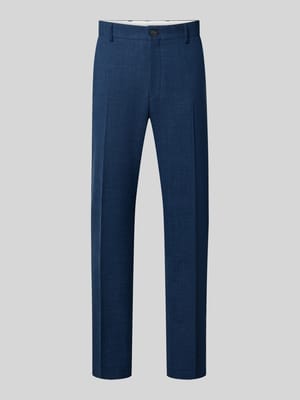 Spodnie garniturowe o kroju slim fit z domieszką wełny i lnu model 'OASIS' Shop The Look MANNEQUINE