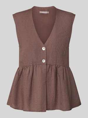 Top z mieszanki lnu z dodatkiem wiskozy Shop The Look MANNEQUINE