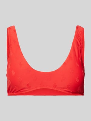 Bikinitop in bustiermodel met structuurmotief met logo Shop The Look MANNEQUINE