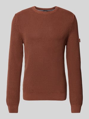 Gebreide pullover met ronde hals, model 'Haro' Shop The Look MANNEQUINE