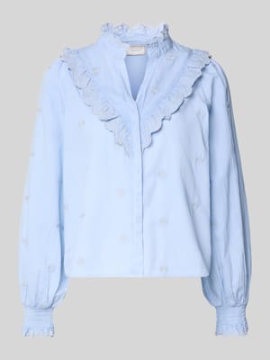 Regular Fit Blue mit Rüschen Modell 'Degas' Shop The Look MANNEQUINE