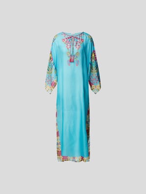 Seidenkaftan mit Allover-Muster Shop The Look MANNEQUINE