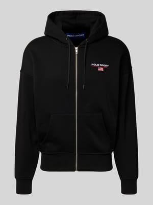 Sweatjack met labelstitching Shop The Look MANNEQUINE