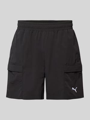 Relaxed Fit Shorts mit Label-Stitching Shop The Look MANNEQUINE