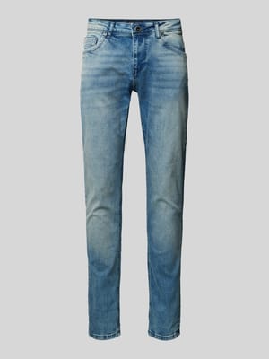 Slim fit jeans met labeldetail, model 'BLAST' Shop The Look MANNEQUINE