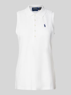 Slim Fit Poloshirt im ärmellosen Design Modell 'JULIE' Shop The Look MANNEQUINE