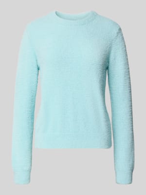 Gebreide pullover van effectgaren met ronde hals Shop The Look MANNEQUINE