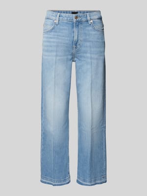 Flared jeans met riemlussen model 'SOFT KICK' Shop The Look MANNEQUINE