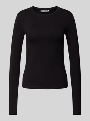 Longsleeve mit geripptem Rundhalsausschnitt Shop The Look MANNEQUINE