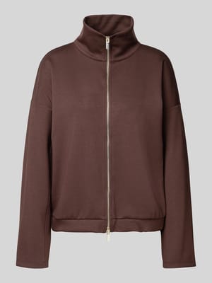 Sweatjacke aus Viskose-Mix mit Zweiwege-Reißverschluss Shop The Look MANNEQUINE