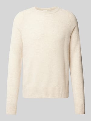 Gebreide pullover van wol met deelnaden, model 'LUXURY' Shop The Look MANNEQUINE