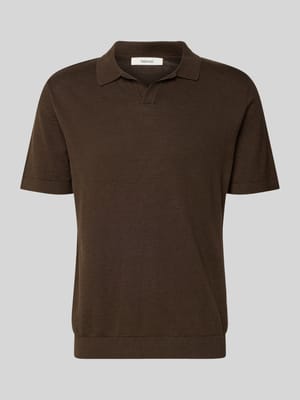 Regular Fit Poloshirt aus Baumwoll-Leinen-Mix Modell 'MATTIS' Shop The Look MANNEQUINE
