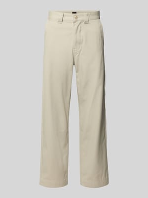 Straight leg chino van katoenmix Shop The Look MANNEQUINE