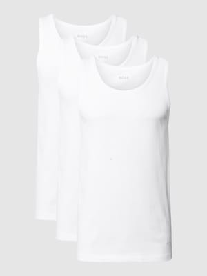 Tanktop met labeldetail in een set van 3 stuks, model 'Modern' Shop The Look MANNEQUINE