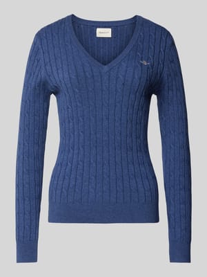 Strickpullover mit Label-Stitching Shop The Look MANNEQUINE