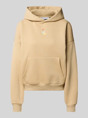 Hoodie mit Motiv-Stitching und Känguru-Tasche Shop The Look MANNEQUINE