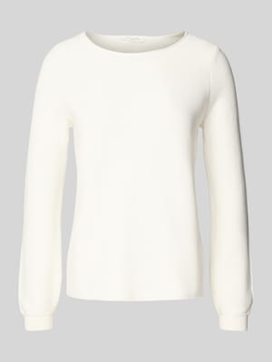 Regular Fit Longsleeve aus reiner Baumwolle in Strick-Optik Shop The Look MANNEQUINE