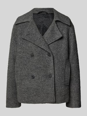 Kurtka wełniana o kroju regular fit z dwurzędową listwą guzikową model ‘ALMA’ Shop The Look MANNEQUINE