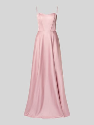 Sukienka wieczorowa z satyny z cienkimi ramiączkami Shop The Look MANNEQUINE
