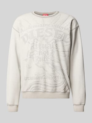 Sweatshirt mit Jacquard Logo-Detail Shop The Look MANNEQUINE