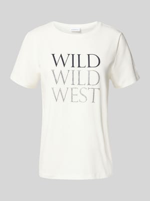 T-shirt z nadrukiem ze sloganem Shop The Look MANNEQUINE