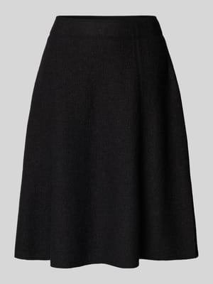 Knielanger Rock mit gelegten Falten Shop The Look MANNEQUINE