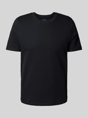 T-shirt met geribde ronde hals Shop The Look MANNEQUINE