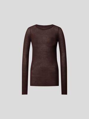 Longsleeve aus Viskose-Seide-Mix Shop The Look MANNEQUINE