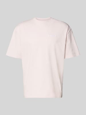 Oversized T-Shirt mit Label-Stitching Shop The Look MANNEQUINE