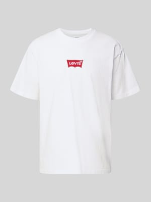 t-shirt z detalem z logo Shop The Look MANNEQUINE
