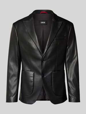 2-Knopf-Sakko in Leder-Optik Modell 'DRAGO' Shop The Look MANNEQUINE