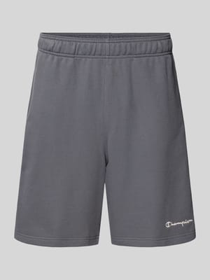 Sweatshorts mit elastischem Bund und Label-Stitching Shop The Look MANNEQUINE