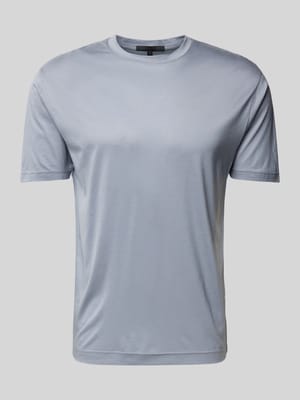 T-Shirt mit geripptem Rundhalsausschnitt Modell 'GILBERD' Shop The Look MANNEQUINE