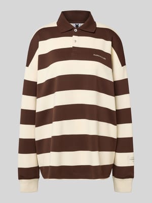 Oversized Poloshirt mit Streifenmuster Shop The Look MANNEQUINE
