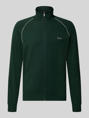 Regular fit sweatjack van katoenmix model 'Mix&Match' Shop The Look MANNEQUINE