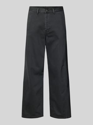 Straight Fit Stoffhose aus reiner Baumwolle Shop The Look MANNEQUINE