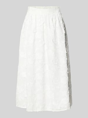 Midirok met motiefstitching Shop The Look MANNEQUINE