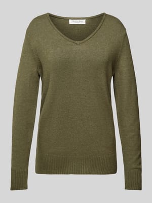 Strickpullover mit abgerundetem V-Ausschnitt Shop The Look MANNEQUINE