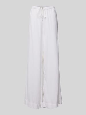 Wide leg stoffen broek met koord, model 'Lissabon' Shop The Look MANNEQUINE