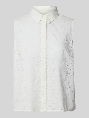 Overhemdblouse met broderie anglaise Shop The Look MANNEQUINE