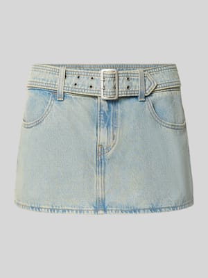 Eng anliegender Jeansrock aus reiner Baumwolle Shop The Look MANNEQUINE