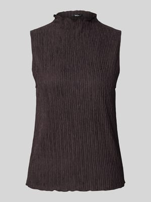 Top met opstaande kraag en golfzoom, model 'Idala' Shop The Look MANNEQUINE