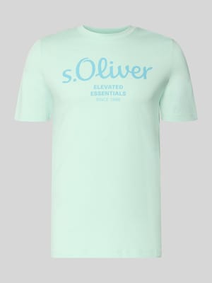 Regular Fit T-Shirt aus reiner Baumwolle Shop The Look MANNEQUINE