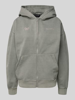 Oversized Sweatjacke mit Känguru-Tasche Modell 'NIVELLES' Shop The Look MANNEQUINE