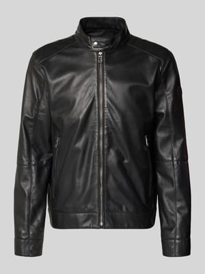 Lederjacke mit Reißverschluss Modell 'ASON' Shop The Look MANNEQUINE