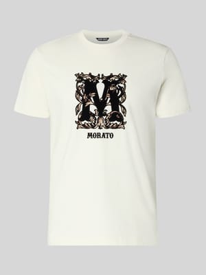 Regular Fit T-Shirt aus reiner Baumwolle Shop The Look MANNEQUINE