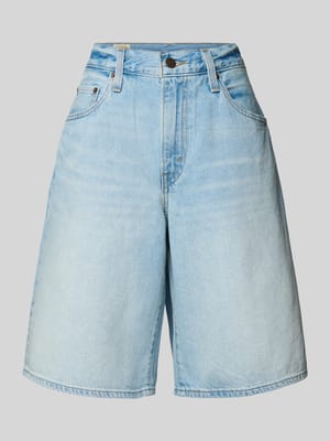 Baggy fit bermuda in used-look met steekzakken Shop The Look MANNEQUINE