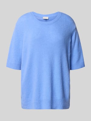 Oversized gebreide pullover met ronde hals Shop The Look MANNEQUINE