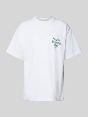 T-Shirt mit Label-Print Shop The Look MANNEQUINE
